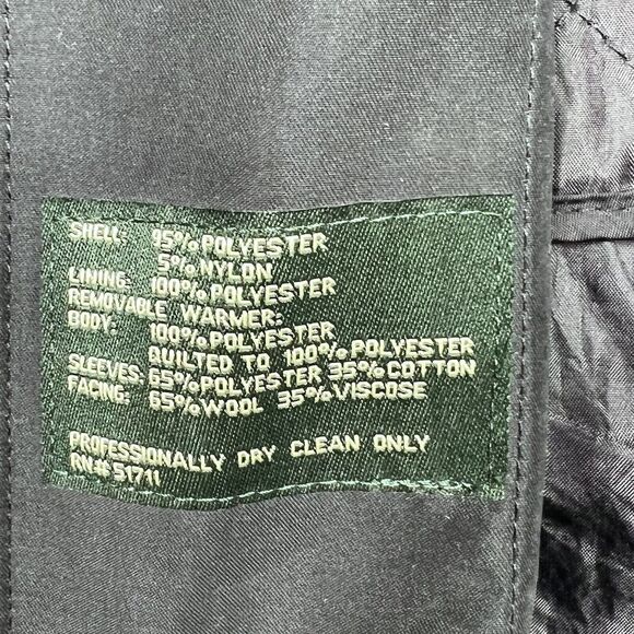 Lauren Ralph Lauren Gray Coat Mens 40 R Wool Blend Button Close 2-in-1 Jacket - Picture 14 of 15